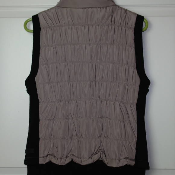 Calvin Klein Taupe Black Performance Puffer Vest M - Picture 4 of 4